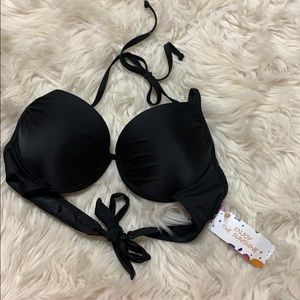 NWT Large Black Swim Suit Top